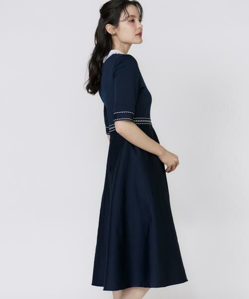 Maglie le cassetto / マーリエ ル カセット ミニ丈・ひざ丈ワンピース | 《M Maglie le cassetto》レース衿ニットワンピース | 詳細13