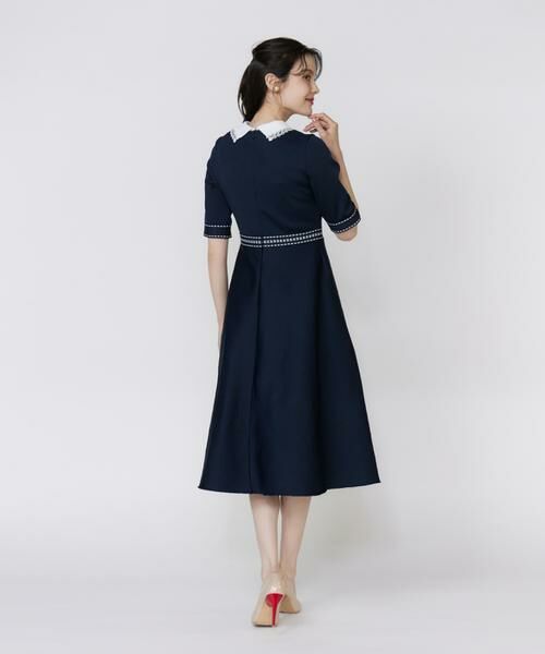 Maglie le cassetto / マーリエ ル カセット ミニ丈・ひざ丈ワンピース | 《M Maglie le cassetto》レース衿ニットワンピース | 詳細4