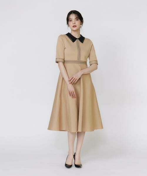 Maglie le cassetto / マーリエ ル カセット ミニ丈・ひざ丈ワンピース | 《M Maglie le cassetto》レース衿ニットワンピース | 詳細7