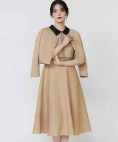 Maglie le cassetto / マーリエ ル カセット ミニ丈・ひざ丈ワンピース | 《大きいサイズ》レース衿ニットワンピース《M Maglie le cassetto》