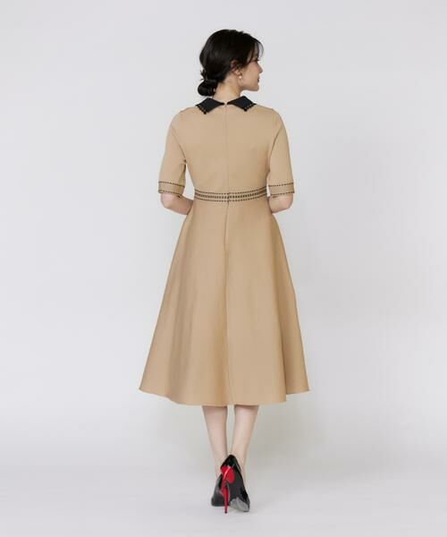 Maglie le cassetto / マーリエ ル カセット ミニ丈・ひざ丈ワンピース | 《大きいサイズ》レース衿ニットワンピース《M Maglie le cassetto》 | 詳細9