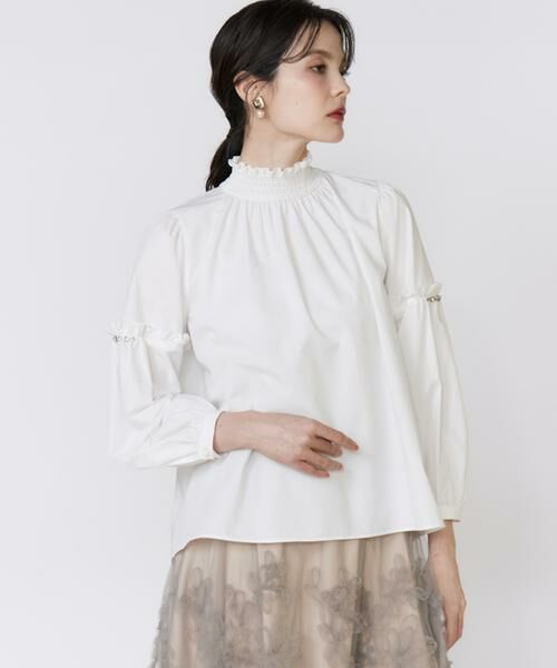 Maglie le cassetto / マーリエ ル カセット シャツ・ブラウス | 袖ビジューボウタイブラウス | 詳細13