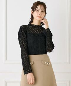 Maglie le cassetto / マーリエ ル カセット カットソー | シュリンクレースカットソー