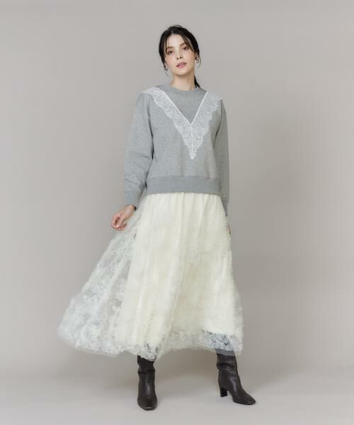 Maglie le cassetto / マーリエ ル カセット スウェット | レースダンボールプルオーバー | 詳細2