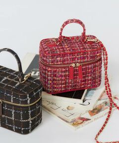 Maglie le cassetto / マーリエ ル カセット ハンドバッグ | 《M Maglie le cassetto》CAMPOREツイードバニティバッグ