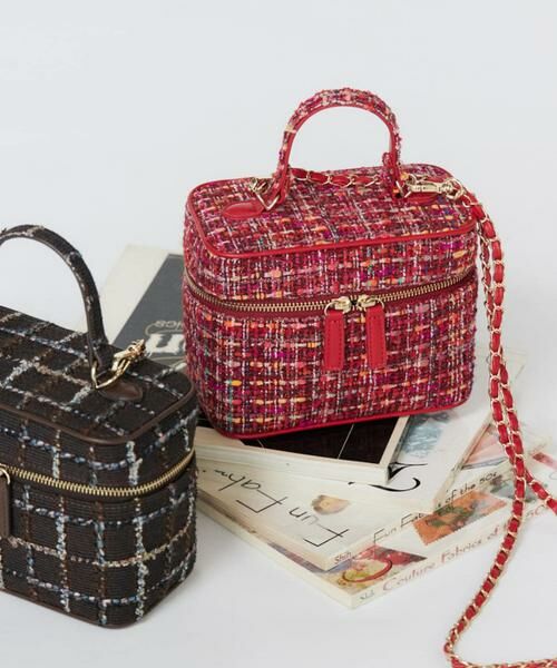 Maglie le cassetto / マーリエ ル カセット ハンドバッグ | 《M Maglie le cassetto》CAMPOREツイードバニティバッグ | 詳細1