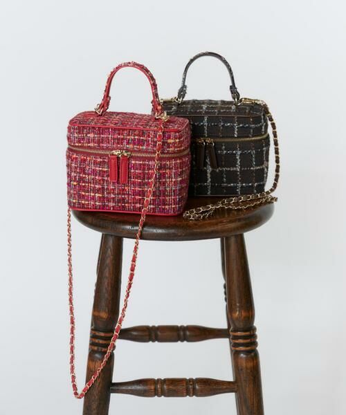 Maglie le cassetto / マーリエ ル カセット ハンドバッグ | 《M Maglie le cassetto》CAMPOREツイードバニティバッグ | 詳細10