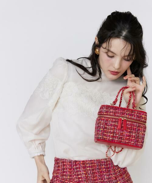 Maglie le cassetto / マーリエ ル カセット ハンドバッグ | 《M Maglie le cassetto》CAMPOREツイードバニティバッグ | 詳細11