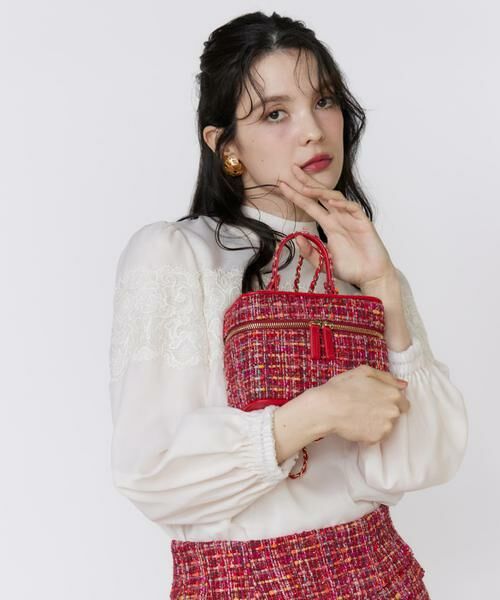 Maglie le cassetto / マーリエ ル カセット ハンドバッグ | 《M Maglie le cassetto》CAMPOREツイードバニティバッグ | 詳細12