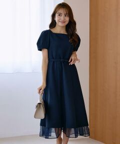 Maglie le cassetto / マーリエ ル カセット ミニ丈・ひざ丈ワンピース | 《曽田茉莉江コラボ》“艶めく”クラシカルワンピース