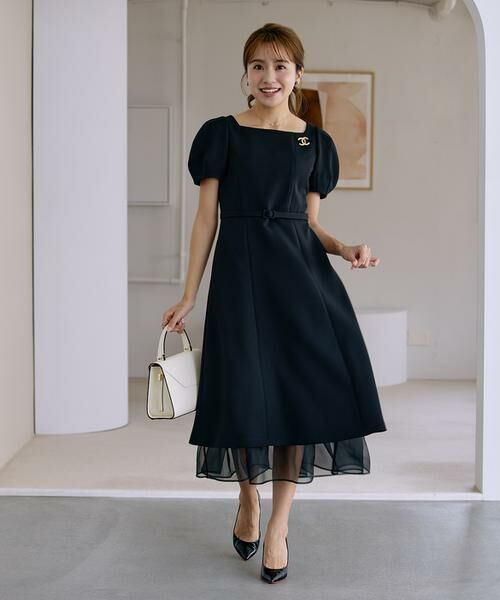 Maglie le cassetto / マーリエ ル カセット ミニ丈・ひざ丈ワンピース | 《大きいサイズ》《曽田茉莉江コラボ》“艶めく”クラシカルワンピース | 詳細2