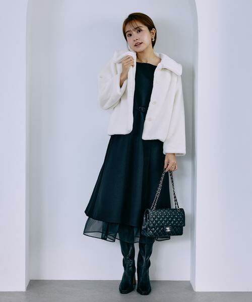 Maglie le cassetto / マーリエ ル カセット ミニ丈・ひざ丈ワンピース | 《大きいサイズ》《曽田茉莉江コラボ》“艶めく”クラシカルワンピース | 詳細5