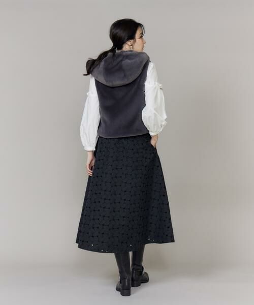 Maglie le cassetto / マーリエ ル カセット ベスト | 《大きいサイズ》ふわふわファーフーディジレ《M Maglie le cassetto》 | 詳細4