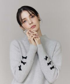 Maglie le cassetto / マーリエ ル カセット ニット・セーター | ベロアリボンフォックスプルオーバー