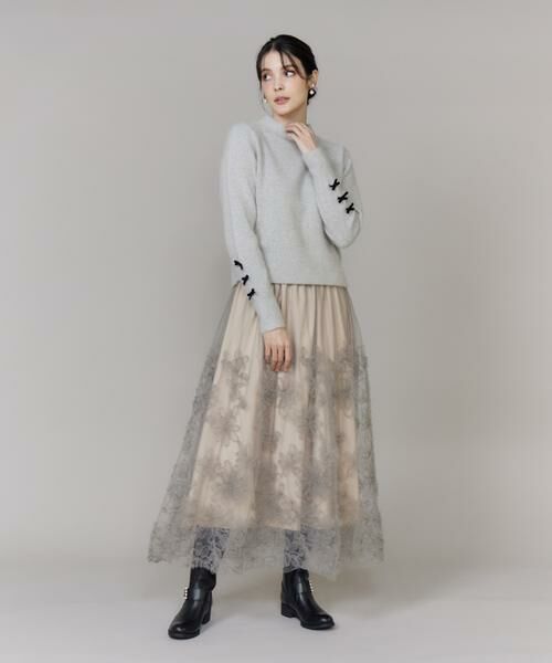 Maglie le cassetto / マーリエ ル カセット ニット・セーター | ベロアリボンフォックスプルオーバー | 詳細2