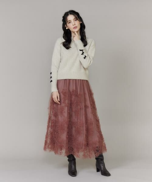 Maglie le cassetto / マーリエ ル カセット ニット・セーター | ベロアリボンフォックスプルオーバー | 詳細5