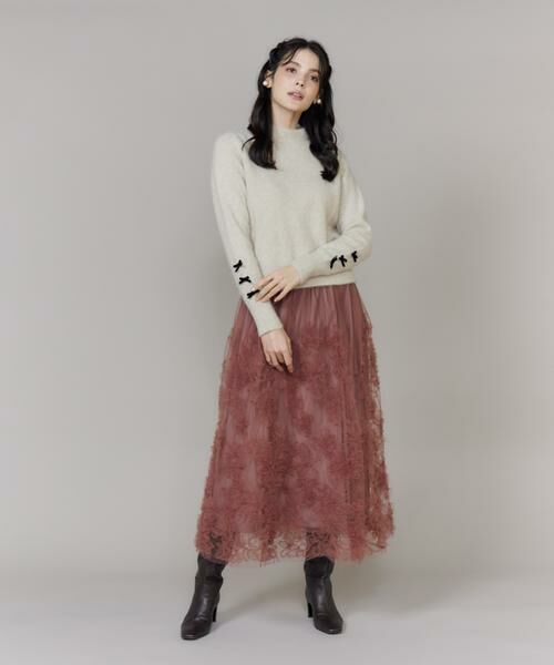 Maglie le cassetto / マーリエ ル カセット ニット・セーター | ベロアリボンフォックスプルオーバー | 詳細6