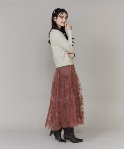 Maglie le cassetto / マーリエ ル カセット ニット・セーター | ベロアリボンフォックスプルオーバー | 詳細7