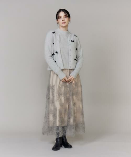 Maglie le cassetto / マーリエ ル カセット カーディガン・ボレロ | 《大きいサイズ》ベロアリボンフォックスカーデ | 詳細2