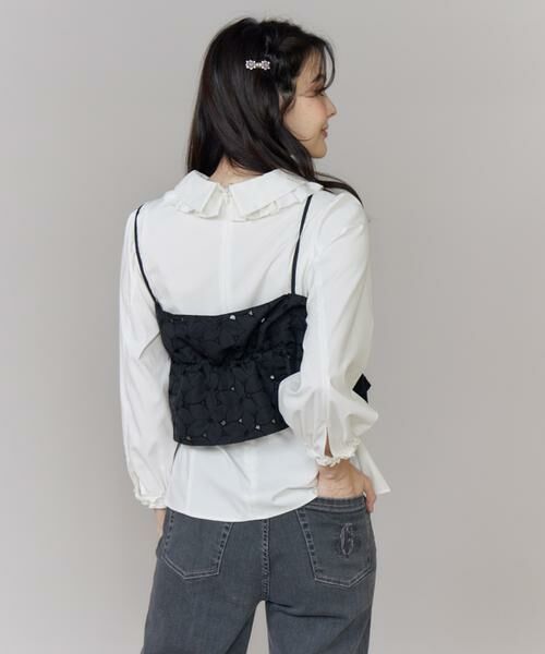 Maglie le cassetto / マーリエ ル カセット シャツ・ブラウス | フラワー刺繍ビスチェ | 詳細10