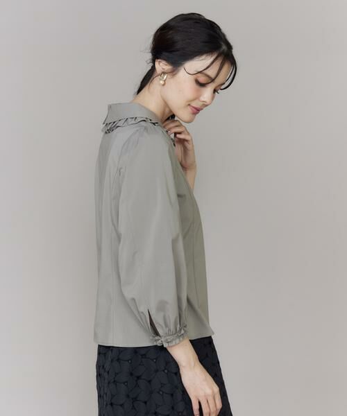 Maglie le cassetto / マーリエ ル カセット シャツ・ブラウス | シルキーストレッチ衿フリルブラウス | 詳細13