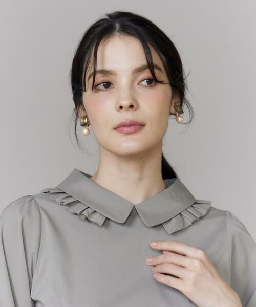 Maglie le cassetto / マーリエ ル カセット シャツ・ブラウス | シルキーストレッチ衿フリルブラウス | 詳細15