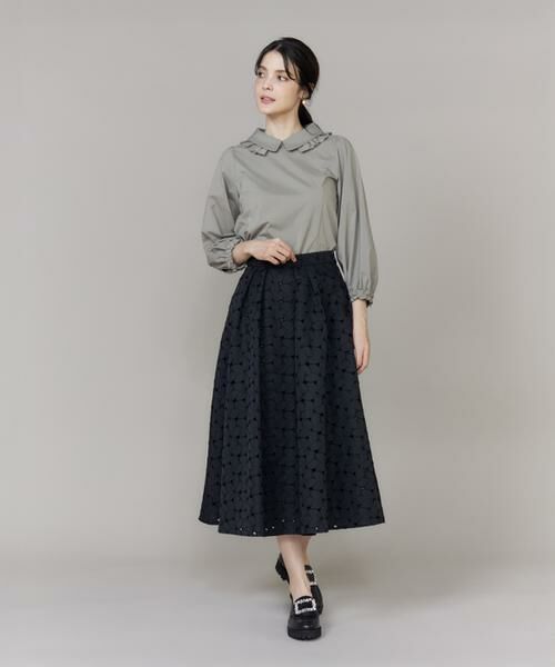 Maglie le cassetto / マーリエ ル カセット シャツ・ブラウス | シルキーストレッチ衿フリルブラウス | 詳細2