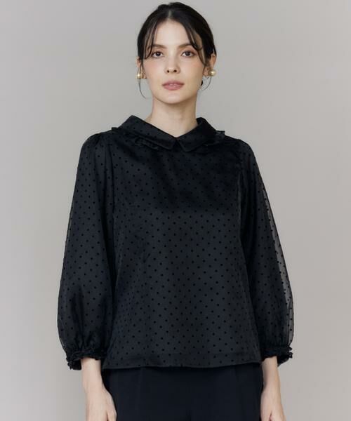 Maglie le cassetto / マーリエ ル カセット シャツ・ブラウス | 《WEB・POPUP限定商品》オーガンドットフロッキー衿フリルブラウス | 詳細8