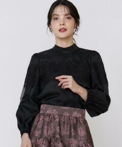 Maglie le cassetto / マーリエ ル カセット シャツ・ブラウス | 《大きいサイズ》シアーレースブラウス《M Maglie le cassetto》