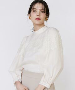 Maglie le cassetto / マーリエ ル カセット シャツ・ブラウス | 《大きいサイズ》シアーレースブラウス《M Maglie le cassetto》