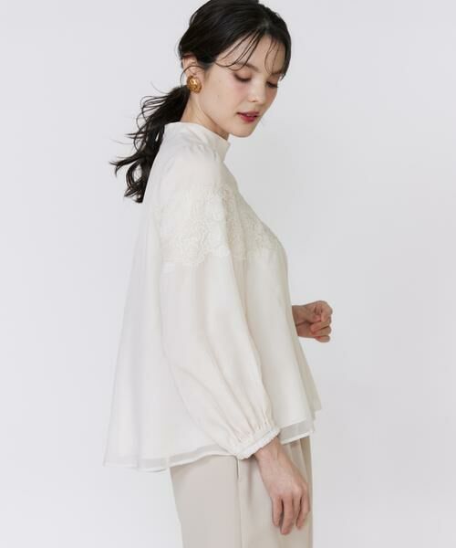 Maglie le cassetto / マーリエ ル カセット シャツ・ブラウス | 《大きいサイズ》シアーレースブラウス《M Maglie le cassetto》 | 詳細12