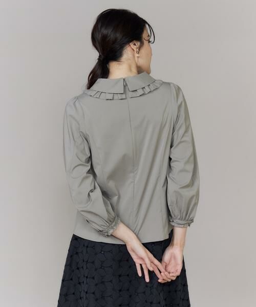 Maglie le cassetto / マーリエ ル カセット シャツ・ブラウス | 《大きいサイズ》シルキーストレッチ衿フリルブラウス | 詳細11