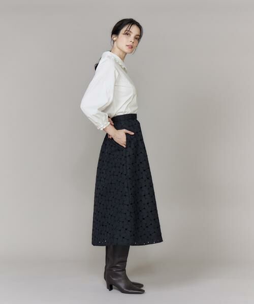 Maglie le cassetto / マーリエ ル カセット シャツ・ブラウス | 《大きいサイズ》シルキーストレッチ衿フリルブラウス | 詳細6