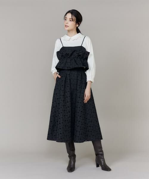 Maglie le cassetto / マーリエ ル カセット シャツ・ブラウス | 《プラスサイズ》シルキーストレッチ衿フリルブラウス | 詳細6