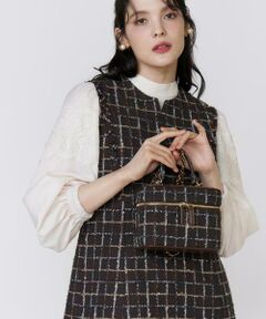 Maglie le cassetto / マーリエ ル カセット ハンドバッグ | 《M Maglie le cassetto》LINTONツイードバニティバッグ