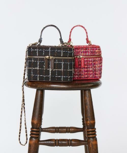 Maglie le cassetto / マーリエ ル カセット ハンドバッグ | 《M Maglie le cassetto》LINTONツイードバニティバッグ | 詳細10