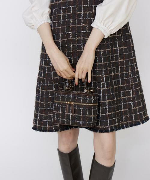 Maglie le cassetto / マーリエ ル カセット ハンドバッグ | 《M Maglie le cassetto》LINTONツイードバニティバッグ | 詳細13