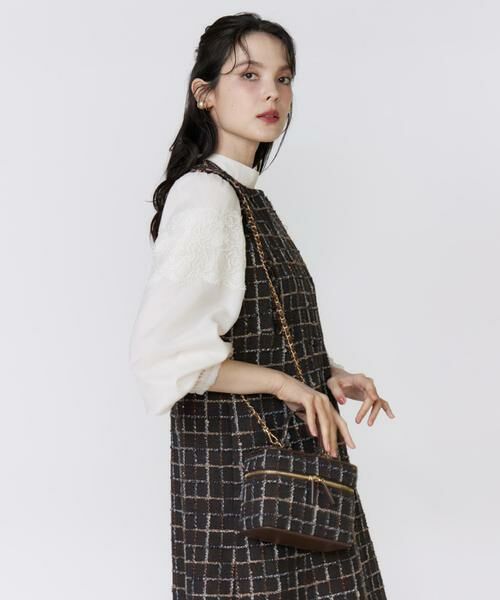 Maglie le cassetto / マーリエ ル カセット ハンドバッグ | 《M Maglie le cassetto》LINTONツイードバニティバッグ | 詳細14