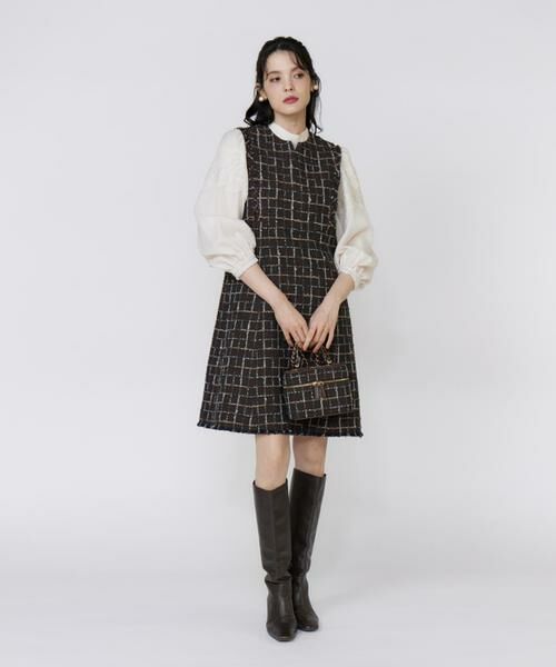 Maglie le cassetto / マーリエ ル カセット ハンドバッグ | 《M Maglie le cassetto》LINTONツイードバニティバッグ | 詳細15