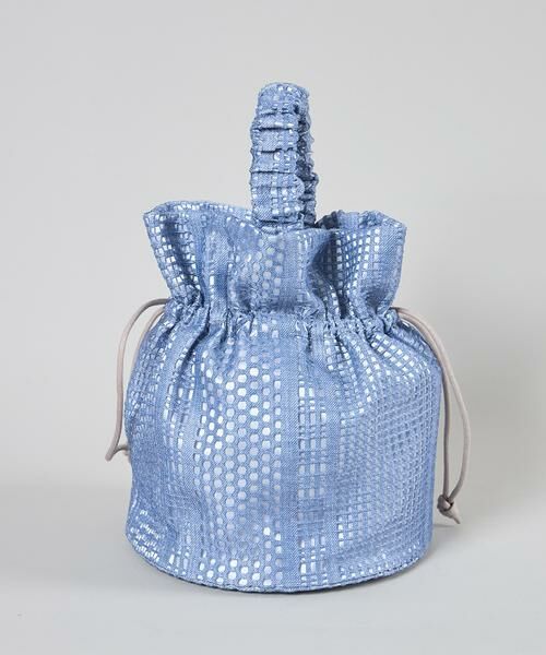 Maglie le cassetto / マーリエ ル カセット ハンドバッグ | デニムプリントレース巾着バッグ | 詳細2