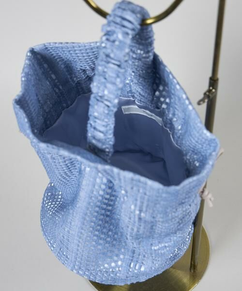 Maglie le cassetto / マーリエ ル カセット ハンドバッグ | デニムプリントレース巾着バッグ | 詳細5