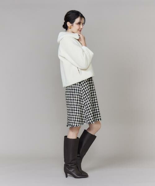 Maglie le cassetto / マーリエ ル カセット ミニ丈・ひざ丈ワンピース | Vネック千鳥柄ワンピース | 詳細9