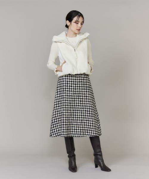 Maglie le cassetto / マーリエ ル カセット ミニ・ひざ丈スカート | 千鳥フレアスカート | 詳細6