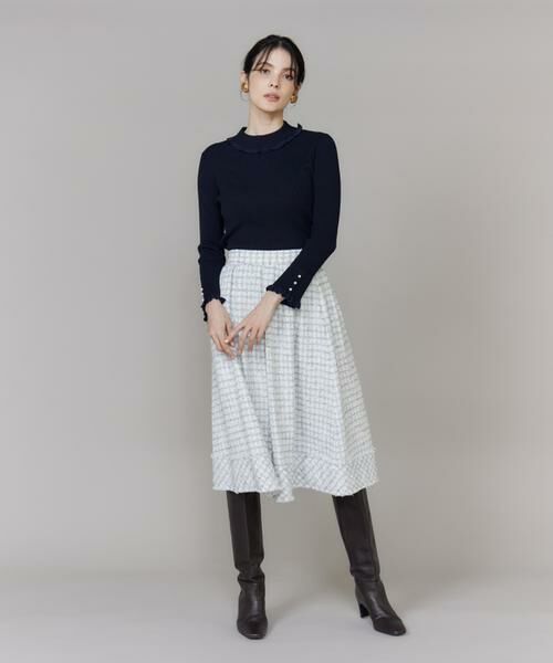 Maglie le cassetto / マーリエ ル カセット ミニ・ひざ丈スカート | 《大きいサイズ》艶めきツイードスカート《M Maglie le cassetto》 | 詳細11