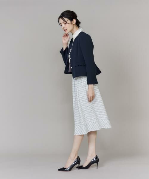 Maglie le cassetto / マーリエ ル カセット ミニ・ひざ丈スカート | 《大きいサイズ》艶めきツイードスカート《M Maglie le cassetto》 | 詳細9