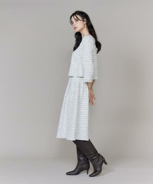 Maglie le cassetto / マーリエ ル カセット シャツ・ブラウス | 《M Maglie le cassetto》袖刺繍レース艶めきツィードブラウス | 詳細4