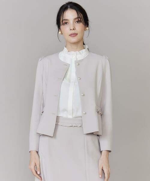 Maglie le cassetto / マーリエ ル カセット ノーカラージャケット | 《大きいサイズ》フリルジャケット《M Maglie le cassetto》 | 詳細12