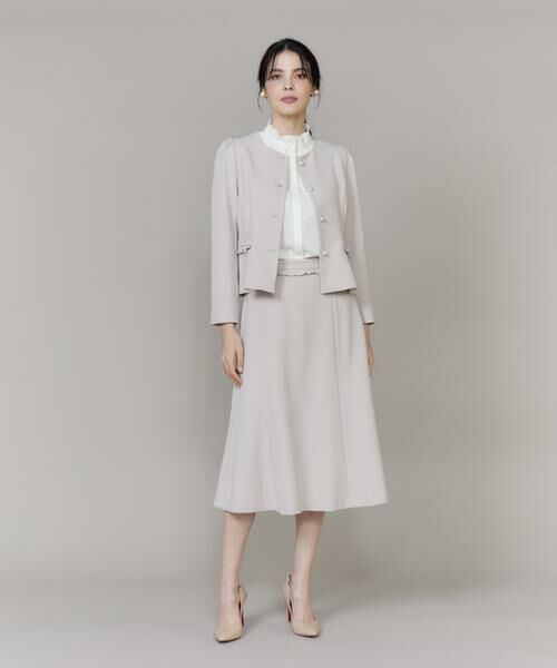 Maglie le cassetto / マーリエ ル カセット ノーカラージャケット | 《プラスサイズ》フリルジャケット《M Maglie le cassetto》 | 詳細8