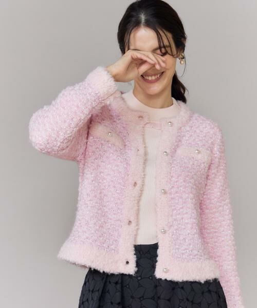 Maglie le cassetto / マーリエ ル カセット カーディガン・ボレロ | ラメフェザーニットジャケット | 詳細11