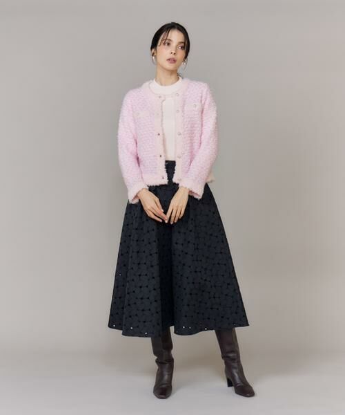 Maglie le cassetto / マーリエ ル カセット カーディガン・ボレロ | ラメフェザーニットジャケット | 詳細2